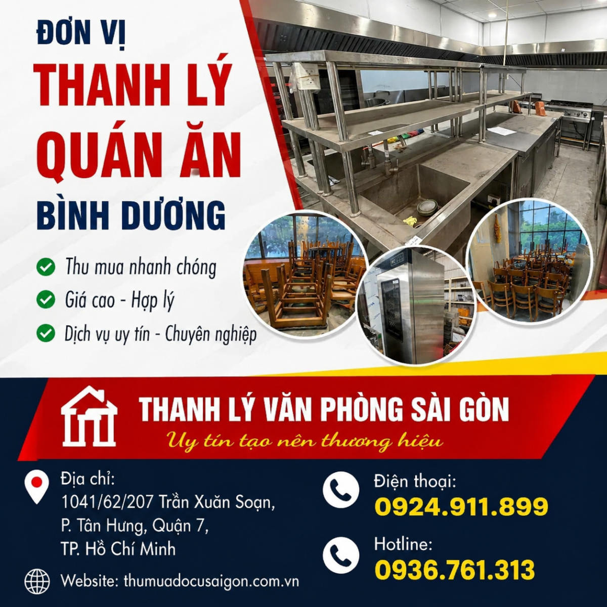 Thanh lý quán ăn Bình Dương