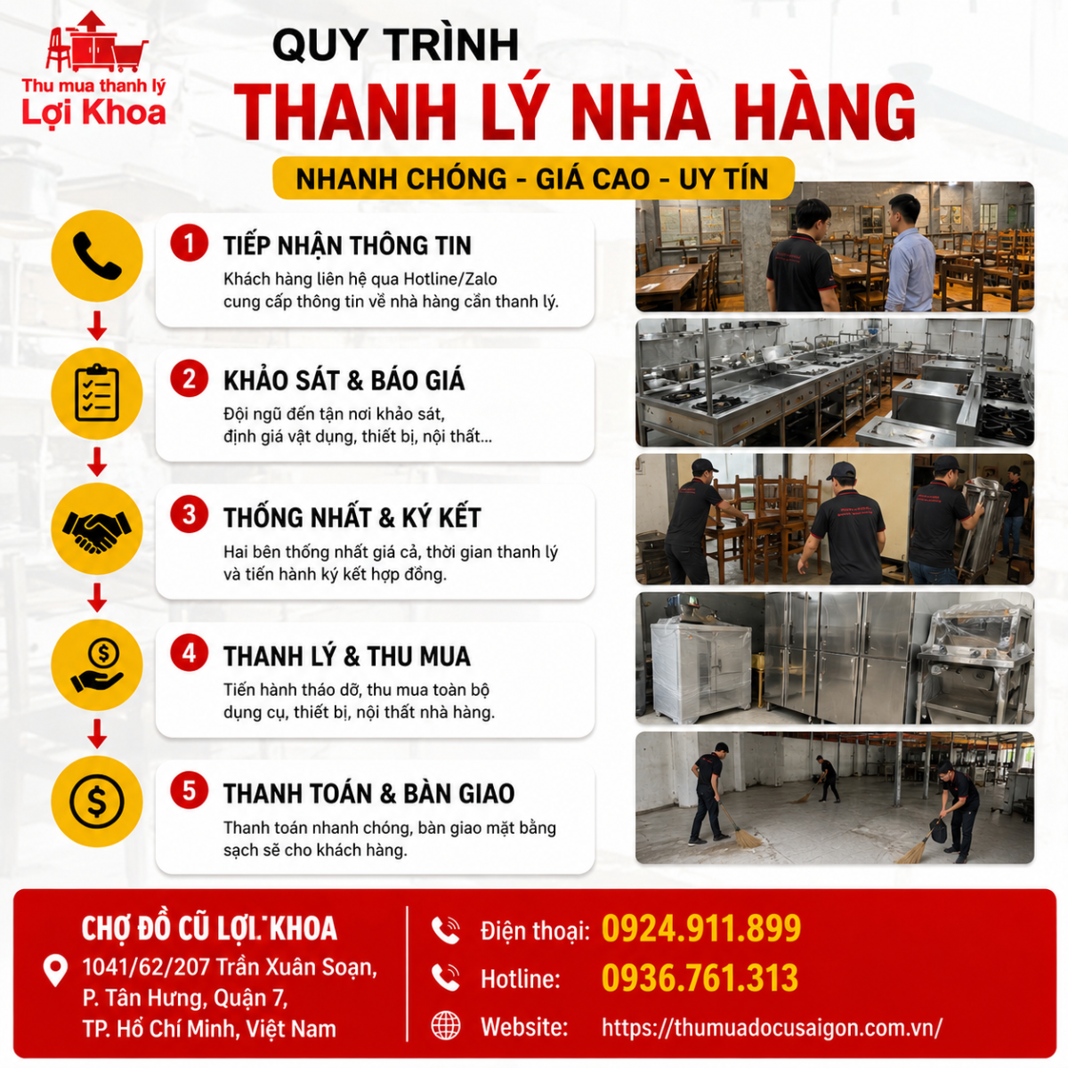 Thanh lý đồ nhà hàng TP HCM