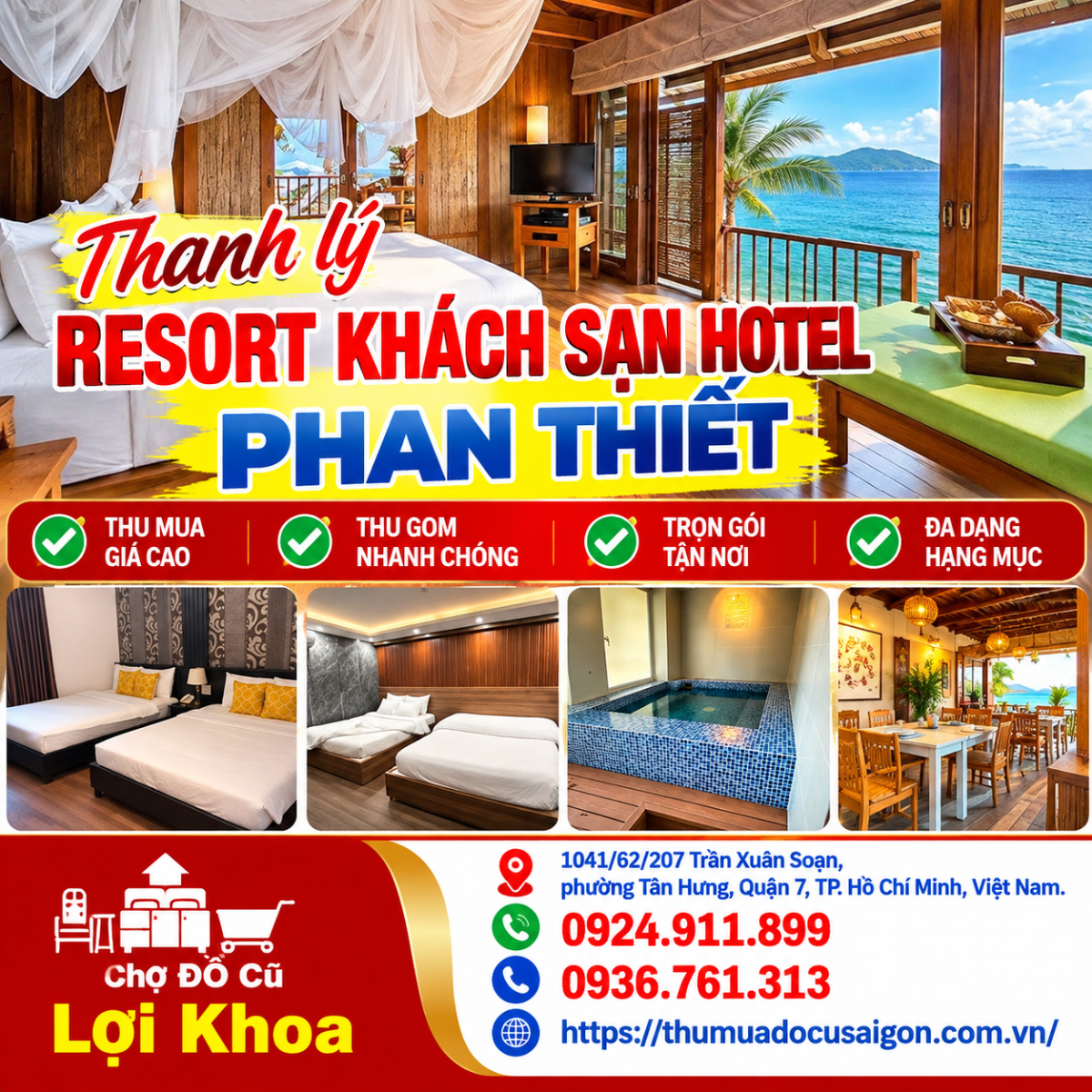 Thanh lý resort khách sạn hotel Phan Thiết