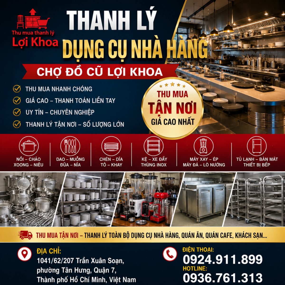 Thanh lý nhà hàng Đồng Nai