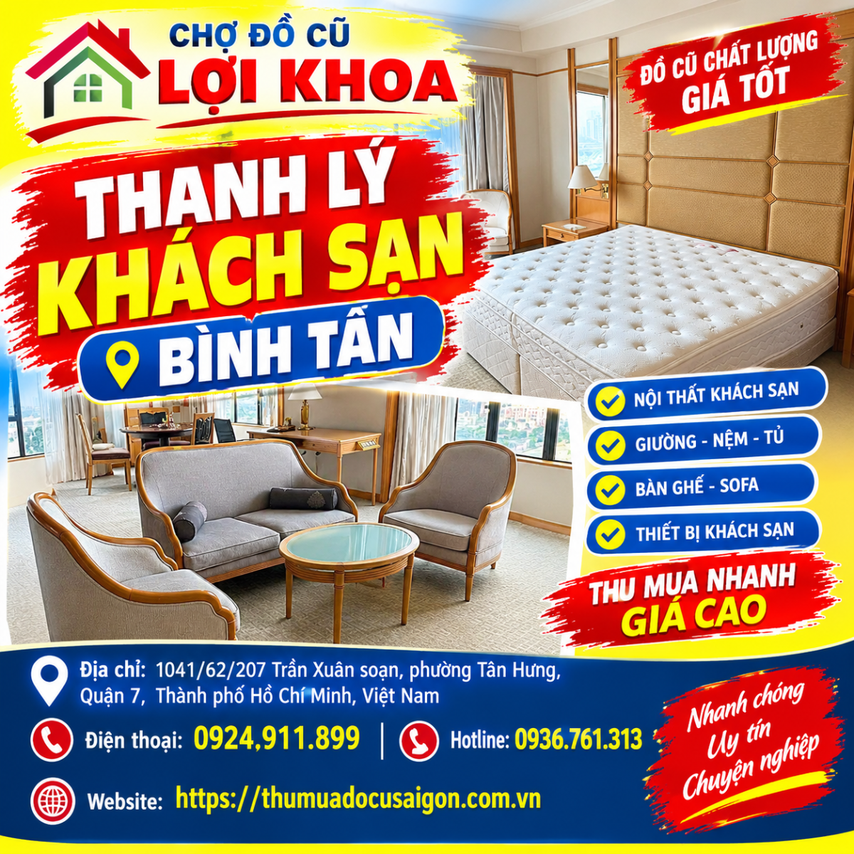 Thanh lý khách sạn Bình Tân