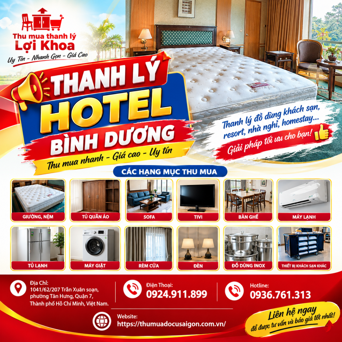 Thanh lý hotel Bình Dương