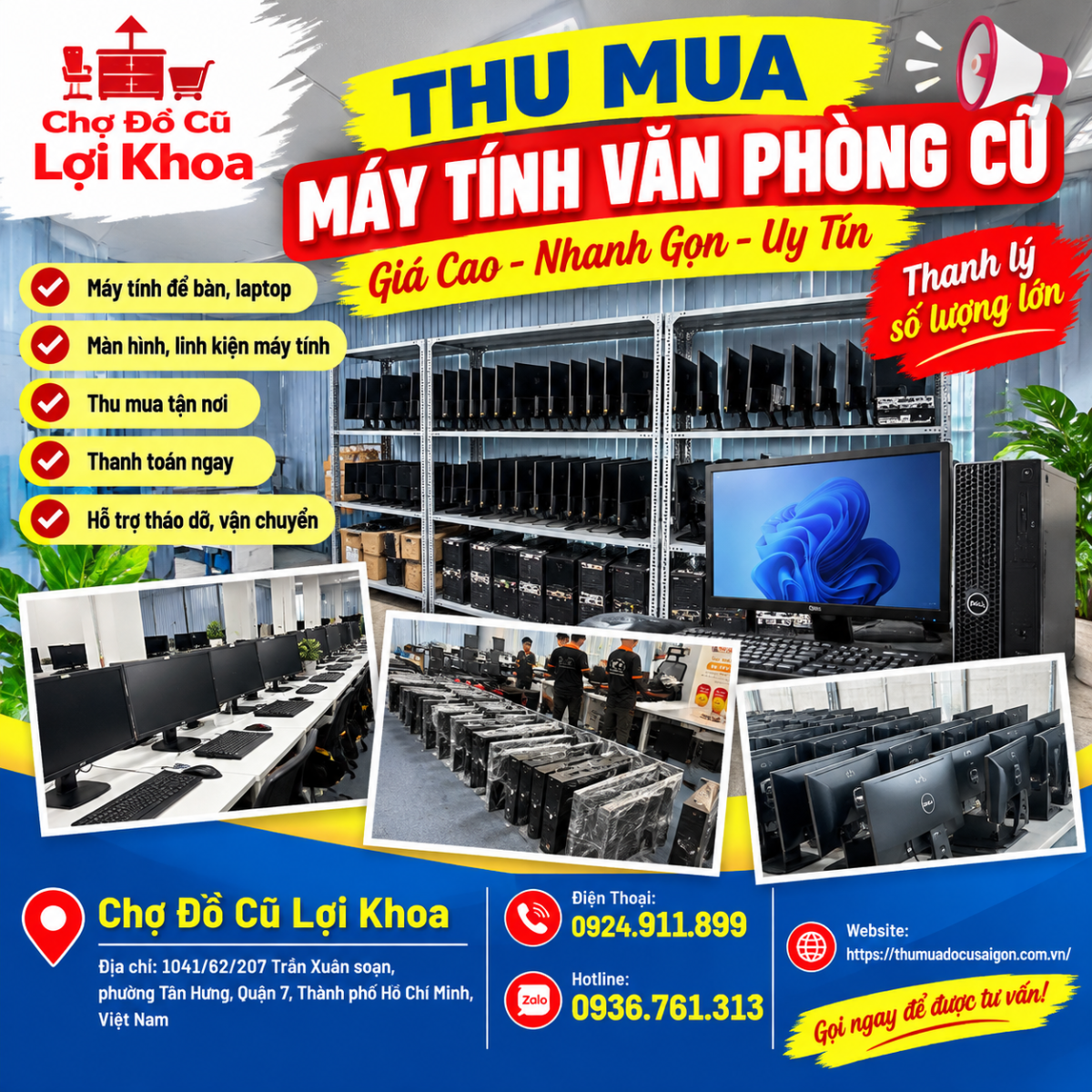 Thu mua máy tính văn phòng cũ