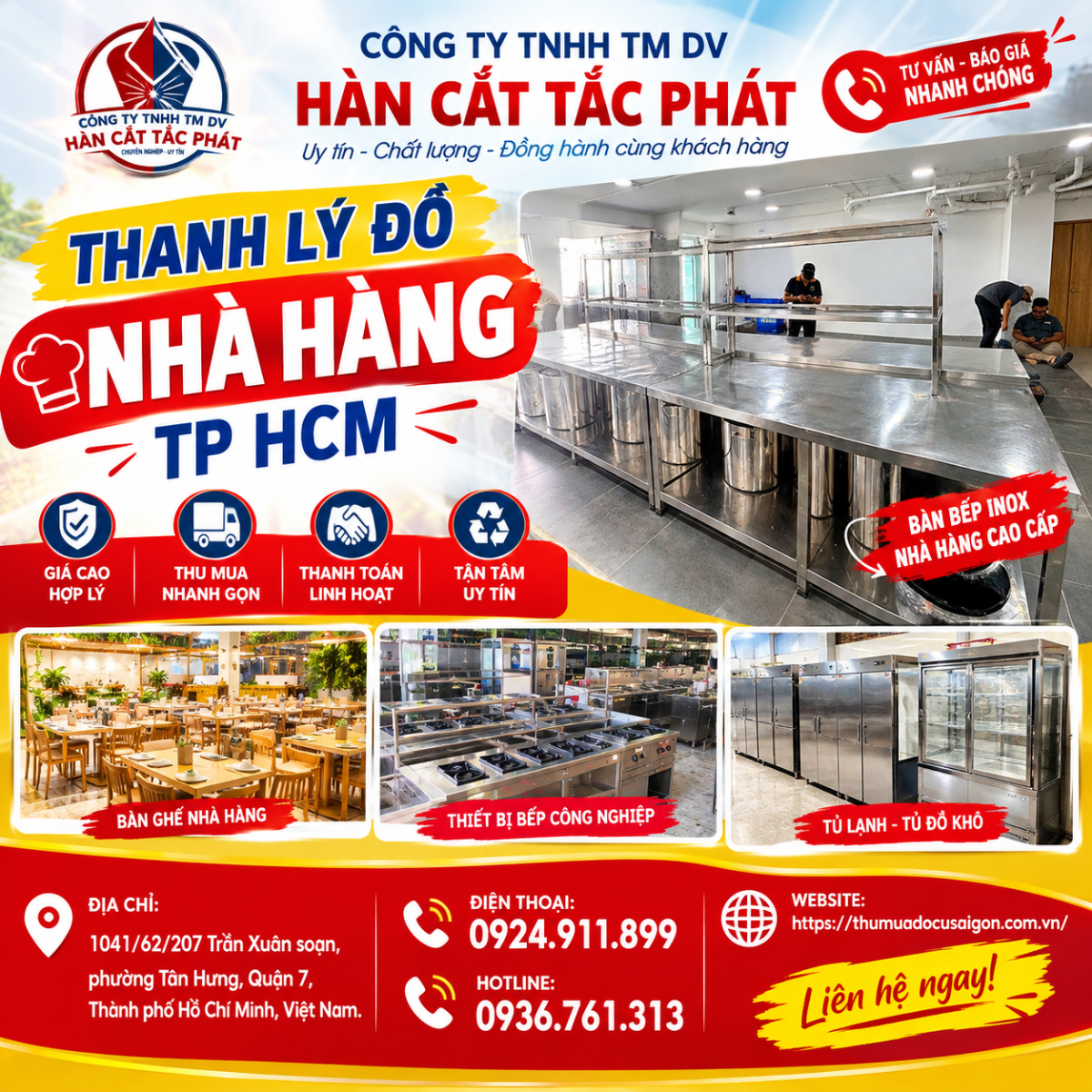 Thanh lý đồ nhà hàng TP HCM