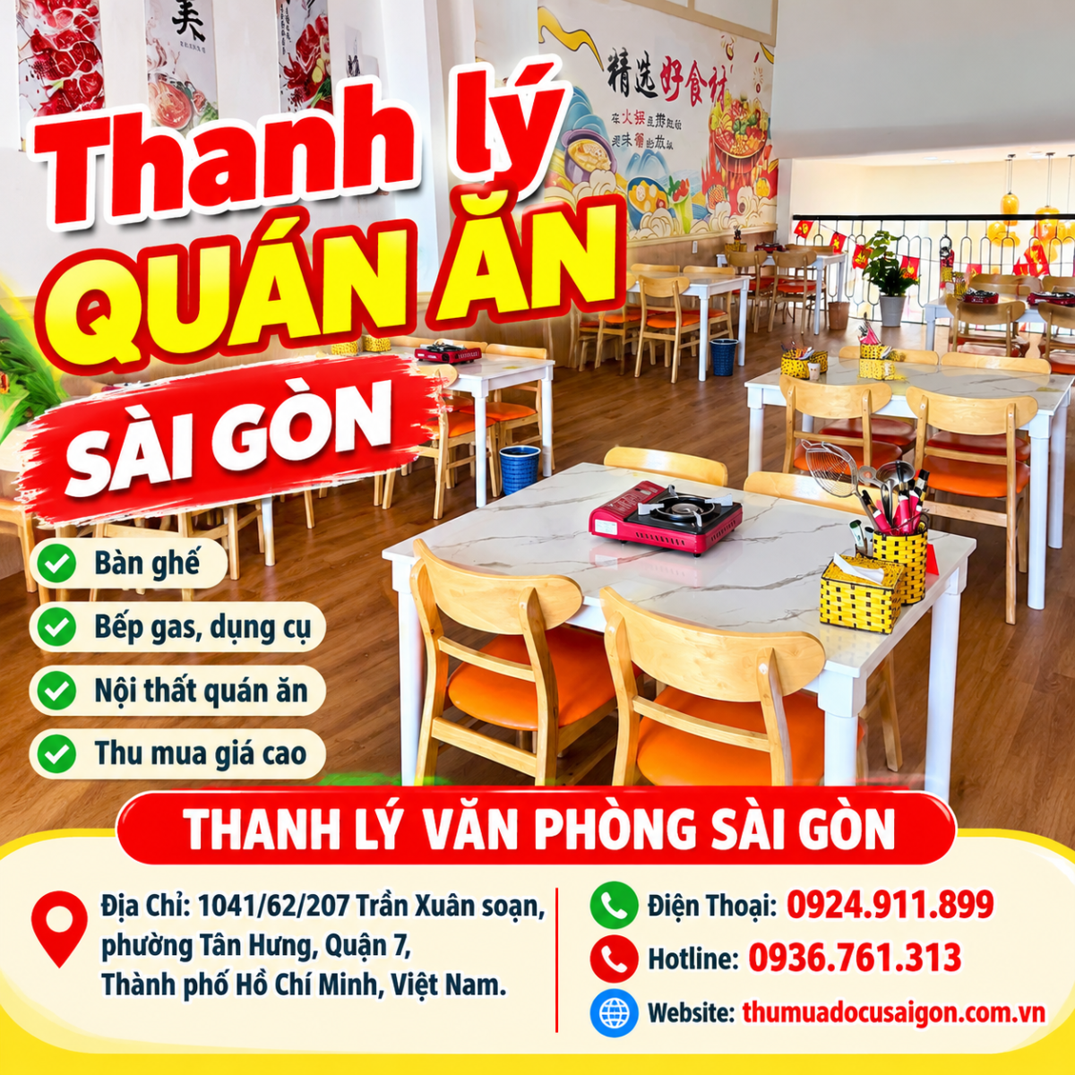 Thanh lý quán ăn Sài Gòn
