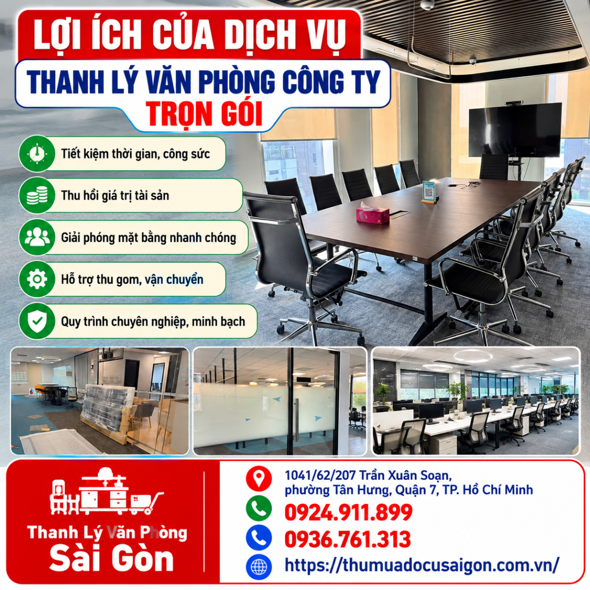 Thanh lý đồ dùng văn phòng công ty