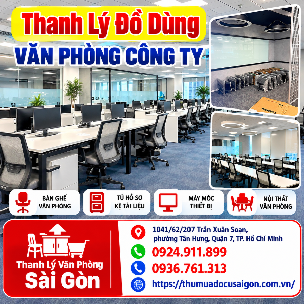 Thanh lý đồ dùng văn phòng công ty