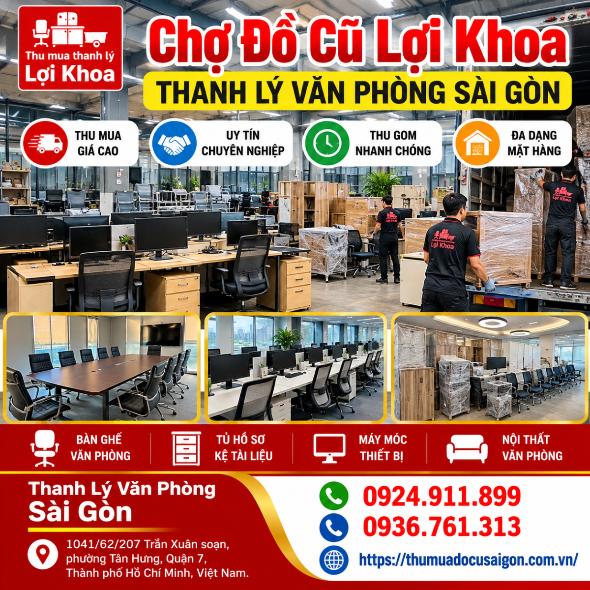 Thanh Lý Đồ Dùng Văn Phòng Công Ty