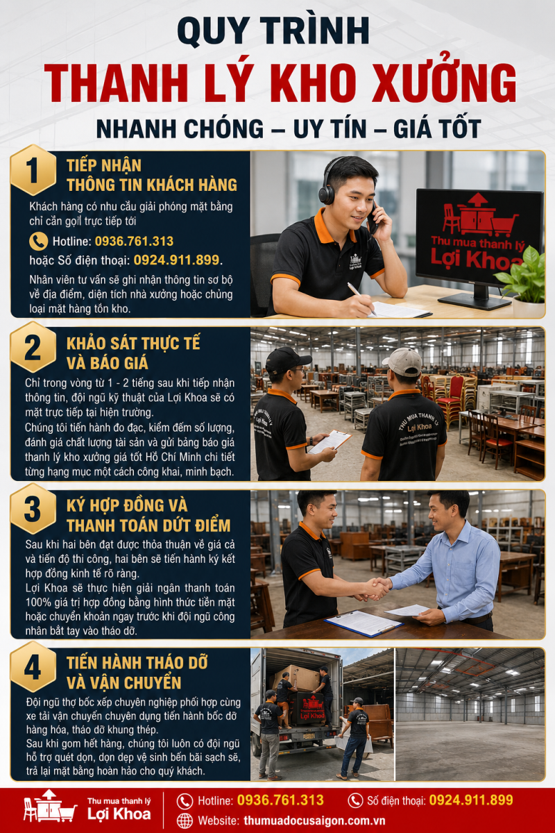 Thanh lý kho xưởng giá tốt Hồ Chí Minh