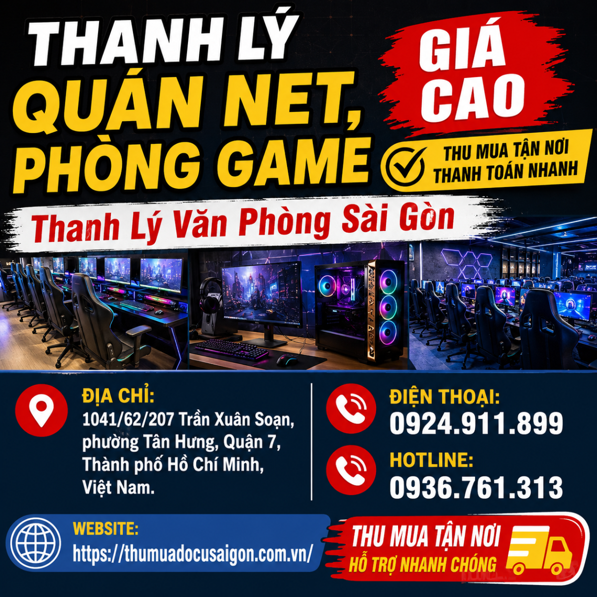 Thanh Lý Quán Net Phòng Game