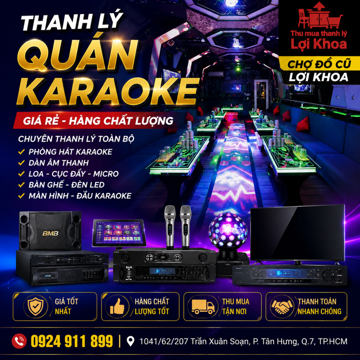 Thanh lý quán karaoke