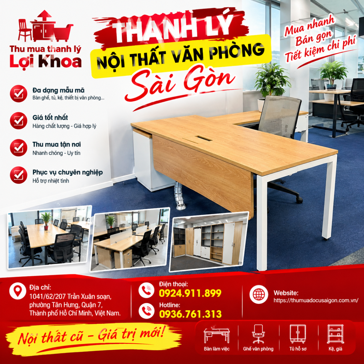 Thanh Lý Nội Thất Văn Phòng