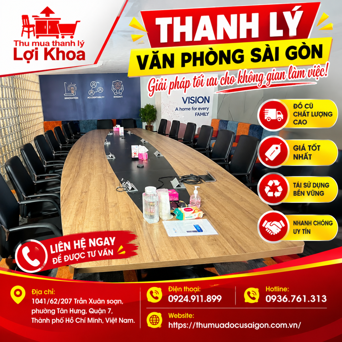 Công Ty Thanh Lý Đồ Văn Phòng Cũ