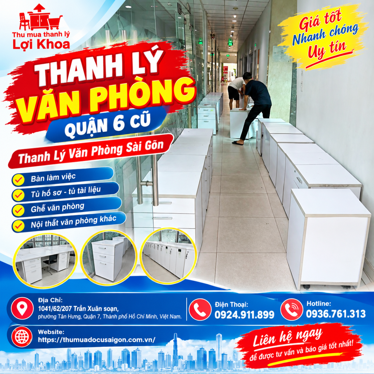 Thanh Lý Văn Phòng Quận 6