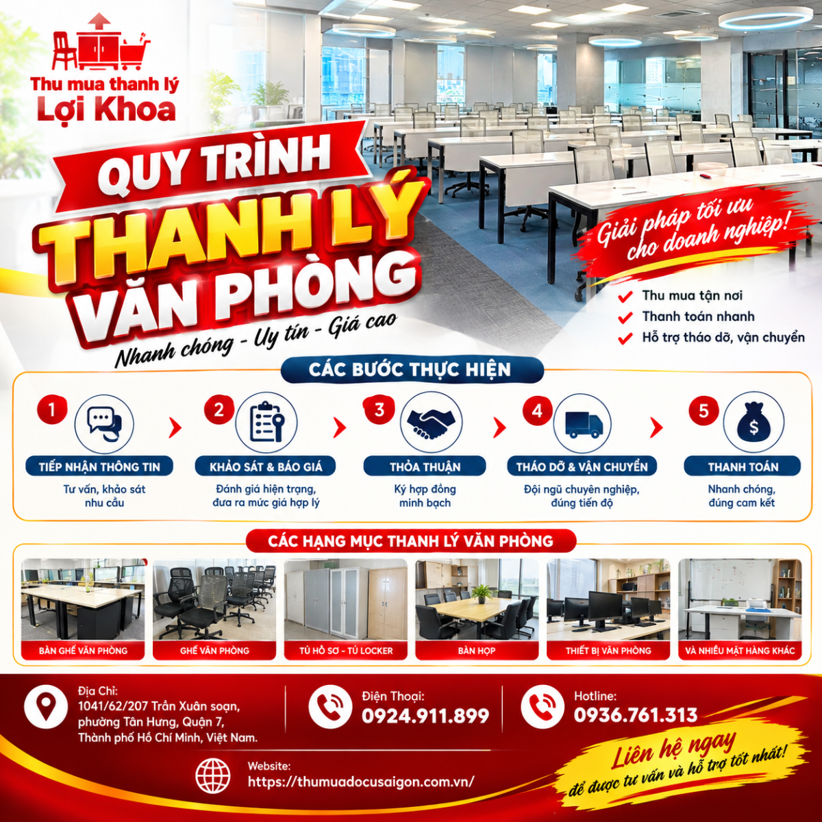 Thanh lý đồ dùng văn phòng